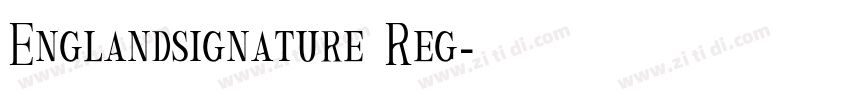 Englandsignature Reg字体转换